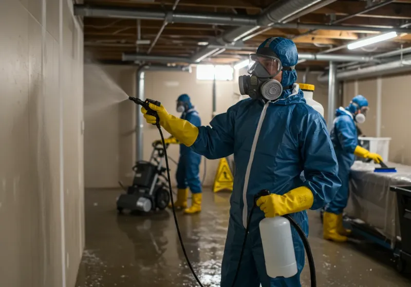 Basement Sanitization and Antimicrobial Treatment process in West Lake Stevens, WA